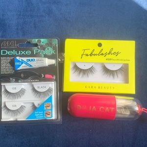 NIB 4 Pairs of Assorted Lashes: Doja Cat Flutter, Ardell, Fabulashes